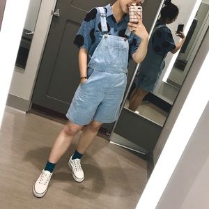 American Apparel Denim Overalls.